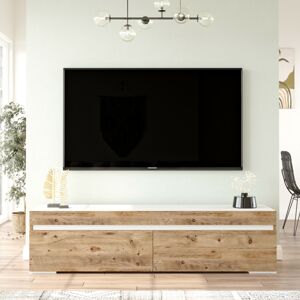 Televizní stolek FR3 borovice bílý