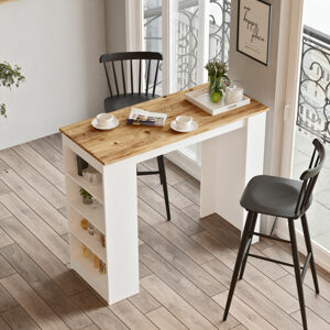 Barový stůl ST1 borovice bílý