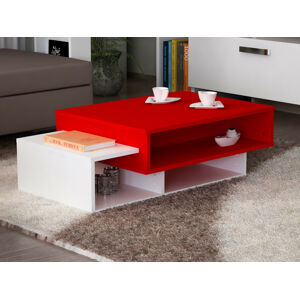 Konferenční stolek TAB bílý červený