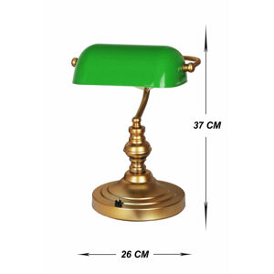 Stolní lampička SP054 zelená zlatá