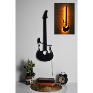 Nástěnná dekorace GUITAR s LED osvětlením žlutá