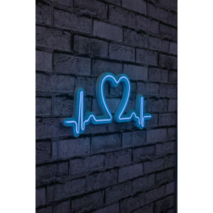 Nástěnná dekorace s LED osvětlením LOVE RHYTHM modrá