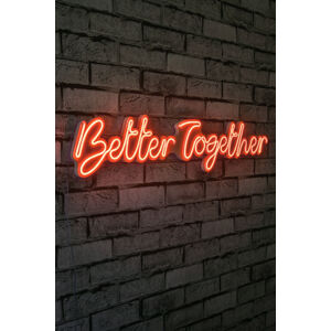 Nástěnná dekorace s LED osvětlením BETTER TOGETHER červená