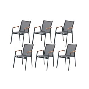 Set zahradních židlí 6 ks NEXT CHAIR antracit