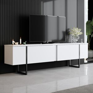 Televizní stolek LUXE bílý černý