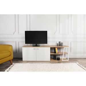 Televizní stolek LARINA bílá dub