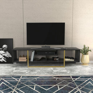 Televizní stolek ASAL černý zlatý