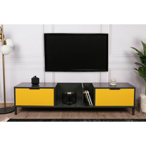 Televizní stolek IBIZA žlutý antracit