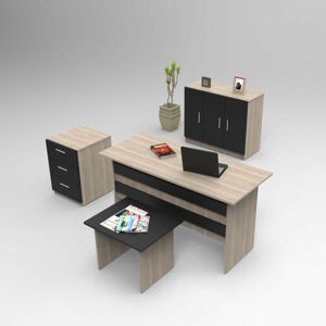 Set kancelářského nábytku VO12 dub černý
